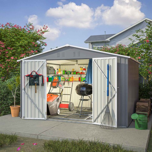 Garden shed 10x8ft - 10x8ft, metal