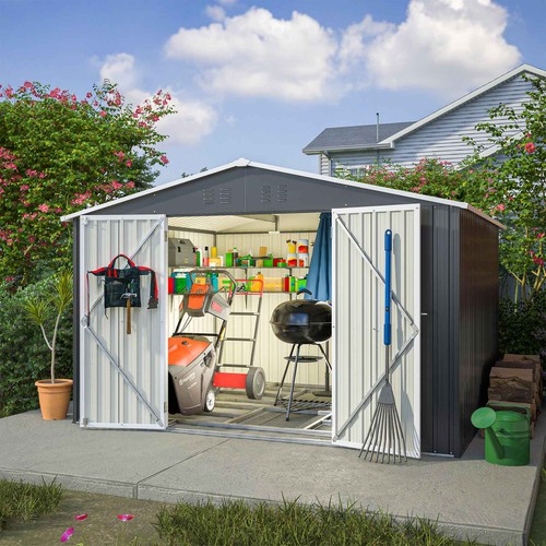 Garden shed 10x8ft - metal, apex