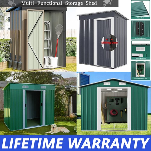 Large metal garden - shed, 6