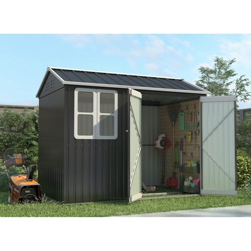 Garden shed 8x6ft steel - garden,